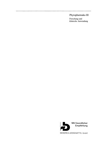 Phytopharmaka III: Forschung und klinische Anwendung