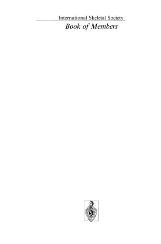 International Skeletal Society: Book of Members