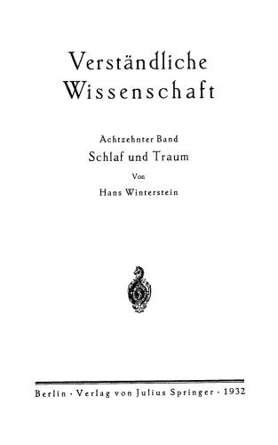 Schlaf und Traum