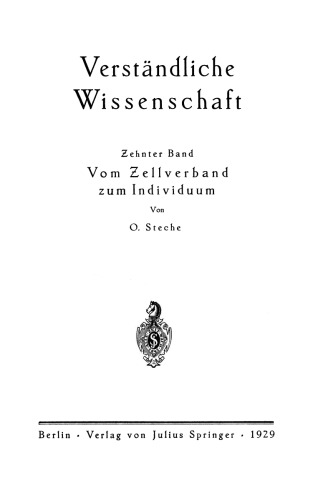 Vom Ƶellverband zum Individuum