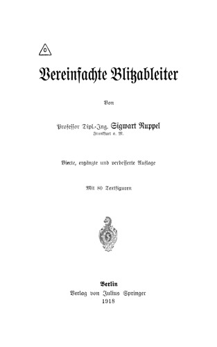 Vereinfachte Blitzableiter