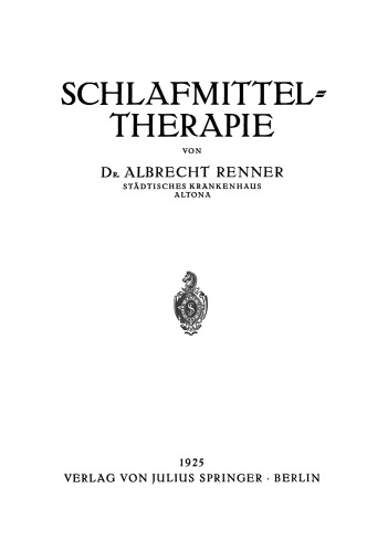 Schlafmittel-Therapie