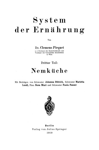 System der Ernährung: Dritter Teil: Nemküche