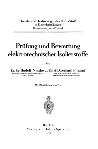 Prüfung und Bewertung elektrotechnischer Isolierstoffe