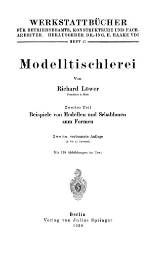 Modelltischlerei: Heft 17