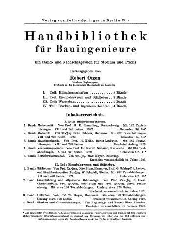 Unterbau: II. Teil Eisenbahnwesen und Städtebau.