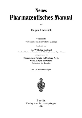 Neues Pharmazeutisches Manual