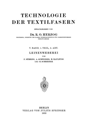 Leinenweberei: Leichtes Leinengewebe und Gebildweberei / Die Taschen-Tuchweberei / Schwerweberei