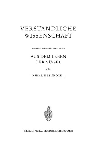 Aus dem Leben der Vögel