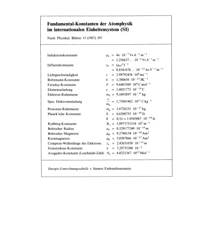 Atom- und Quantenphysik: Einführung in die experimentellen und theoretischen Grundlagen