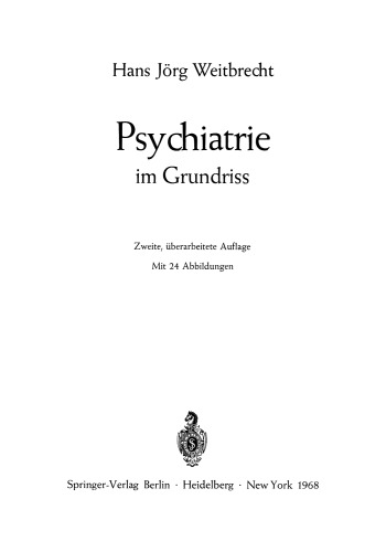 Psychiatrie im Grundriss