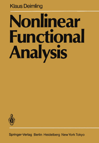Nonlinear Functional Analysis
