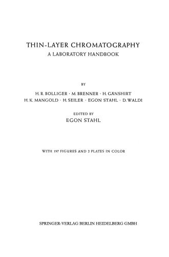 Thin-Layer Chromatography: A Laboratory Handbook