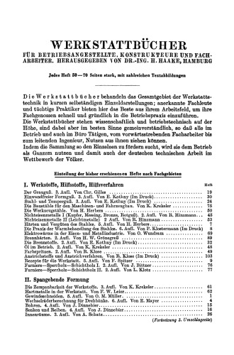 Der Aufgabenkreis des Betriebs-Ingenieurs