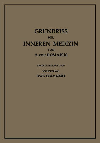 Grundriss der Inneren Medizin