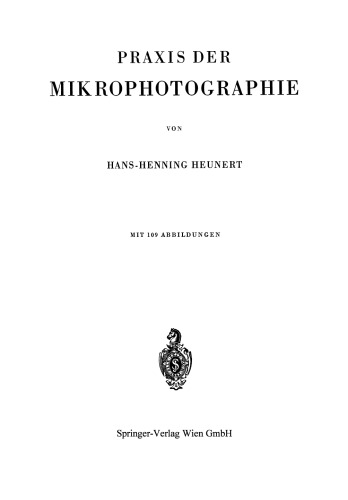 Praxis der Mikrophotographie