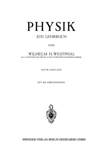 Physik: Ein Lehrbuch