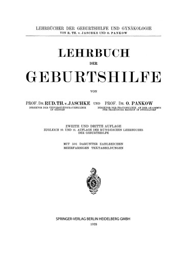 Lehrbuch der Geburtshilfe