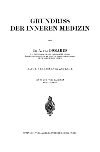 Grundriss der Inneren Medizin