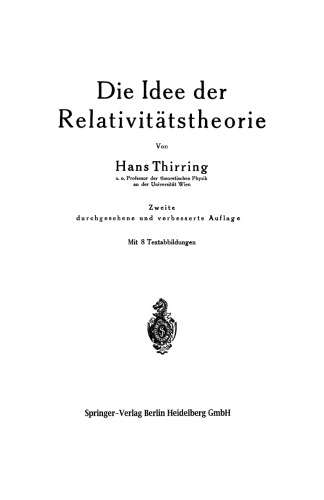 Die Idee der Relativitätstheorie