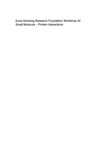 Small Molecule — Protein Interactions