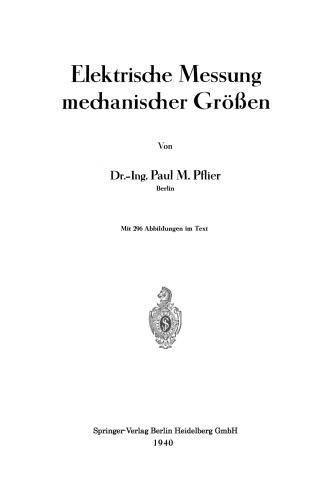 Elektrische Messung mechanischer Größen