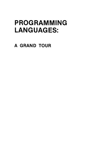 Programming Languages: A Grand Tour