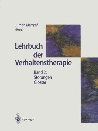 Lehrbuch der Verhaltenstherapie: Band 2: Störungen — Glossar