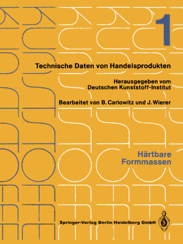 Härtbare Formmassen: Merkblätter 1–400