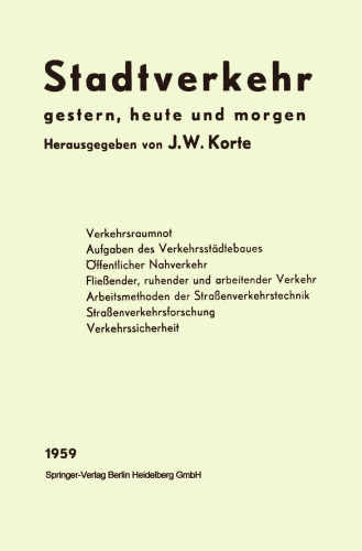 Stadtverkehr: gestern, heute und morgen