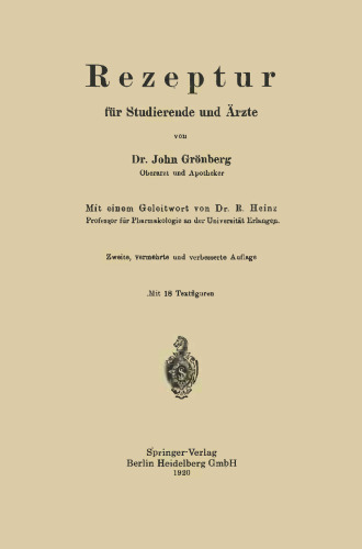 Rezeptur für Studierende und Ärzte