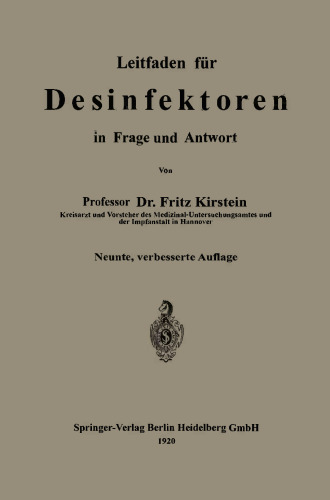 Leitfaden für Desinfektoren in Frage und Antwort