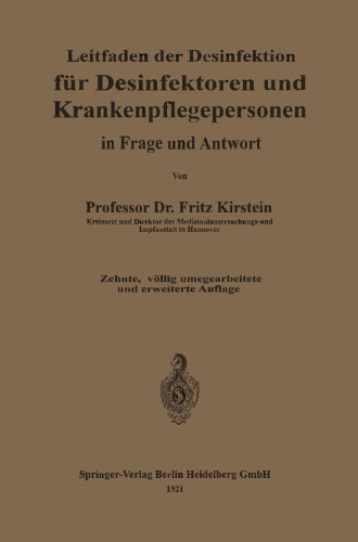 Leitfaden der Desinfektion für Desinfektoren und Krankenpflegepersonen in Frage und Antwort