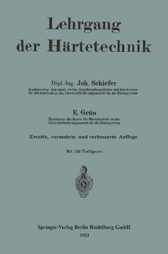 Lehrgang der Härtetechnik