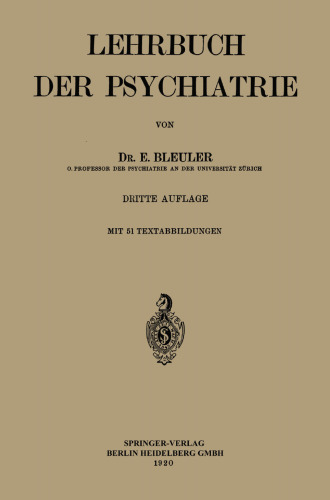 Lehrbuch der Psychiatrie