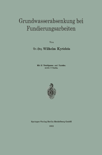 Grundwasserabsenkung bei Fundierungsarbeiten