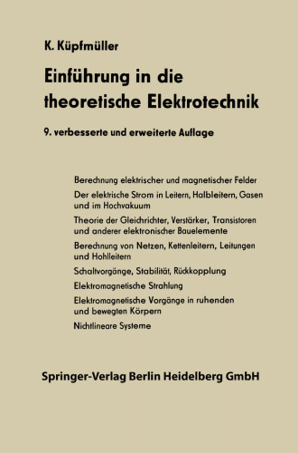 Einführung in die theoretische Elektrotechnik