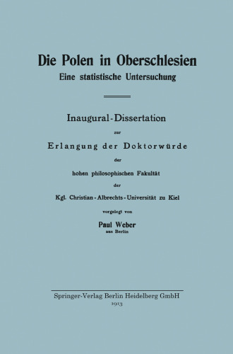 Die Polen in Oberschlesien: Eine statistische Untersuchung