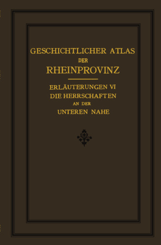 Die Herrschaften des Unteren Nahegebietes