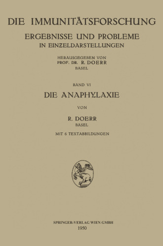 Die Anaphylaxie