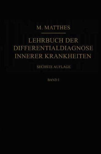 Lehrbuch der Differentialdiagnose Innerer Krankheiten