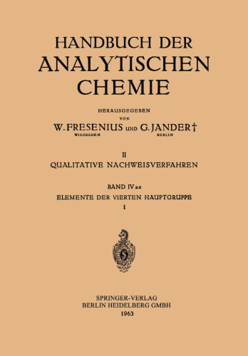 Elemente der Vierten Hauptgruppe: I: Kohlenstoff · Silicium