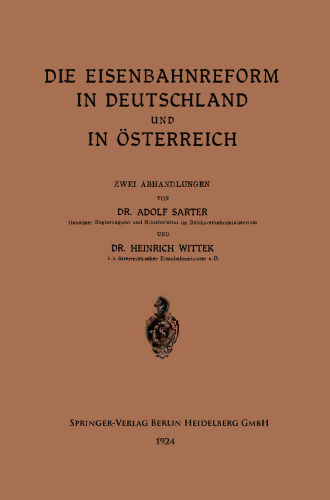 Die Eisenbahnreform in Deutschland und in Österreich