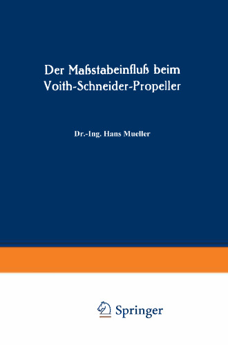 Der Maßstabeinfluß beim Voith-Schneider-Propeller