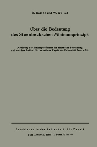Über die Bedeutung des Steenbeckschen Minimumprinzips