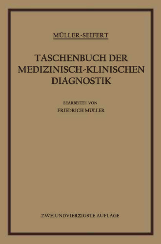 Taschenbuch der Medizinisch-Klinischen Diagnostik