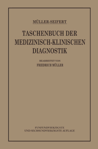 Taschenbuch der Medizinisch Klinischen Diagnostik
