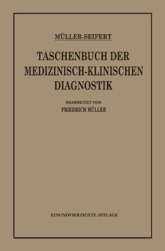 Taschenbuch der Medizinisch-Klinischen Diagnostik