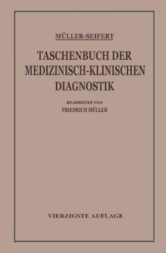 Taschenbuch der Medizinisch-Klinischen Diagnostik