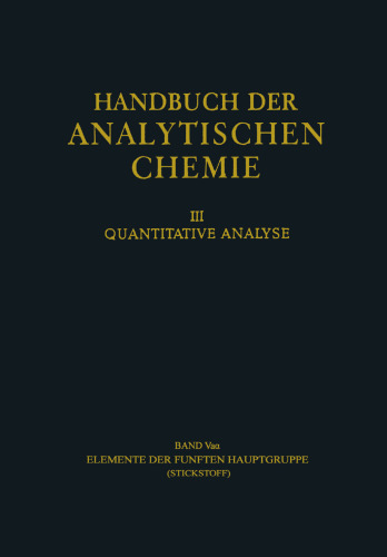 Elemente der Fünften Hauptgruppe: Stickstoff